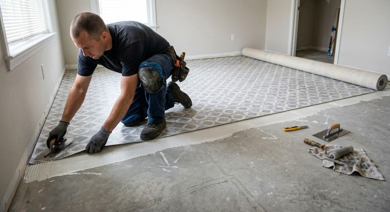 Sheet Linoleum Installation in Durham, CT